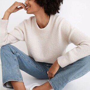 Madewell Boucle Wool Blend Beachdell Pullover Cream Sweater Cream Sz Womens S